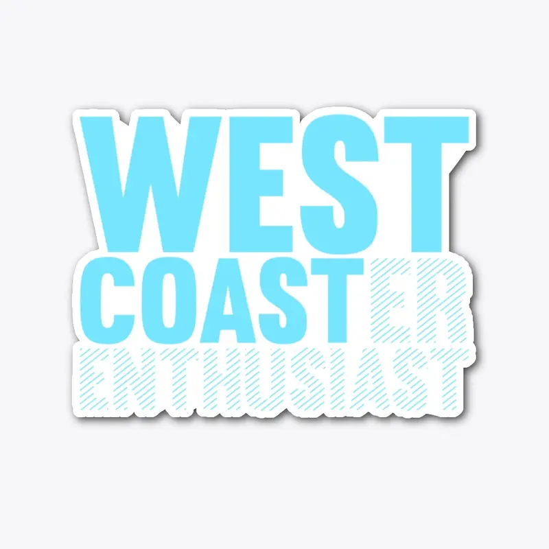 West Coaster Enthusiast Light Blue Print