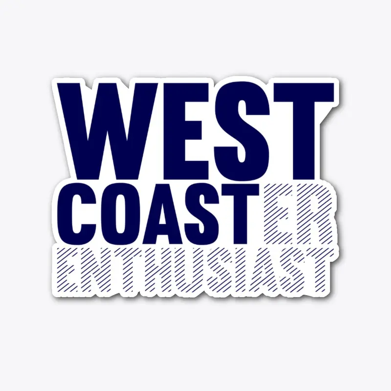 West Coaster Enthusiast  Navy Blue Print